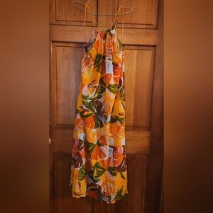 NWT California Tropical Leaf Print Midi Dress By C&C California Medium